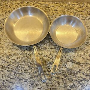 EMERIL  10 Inch & 8 Inch Copper Core Stainless Steel Saute Fry Pans Lot of 2